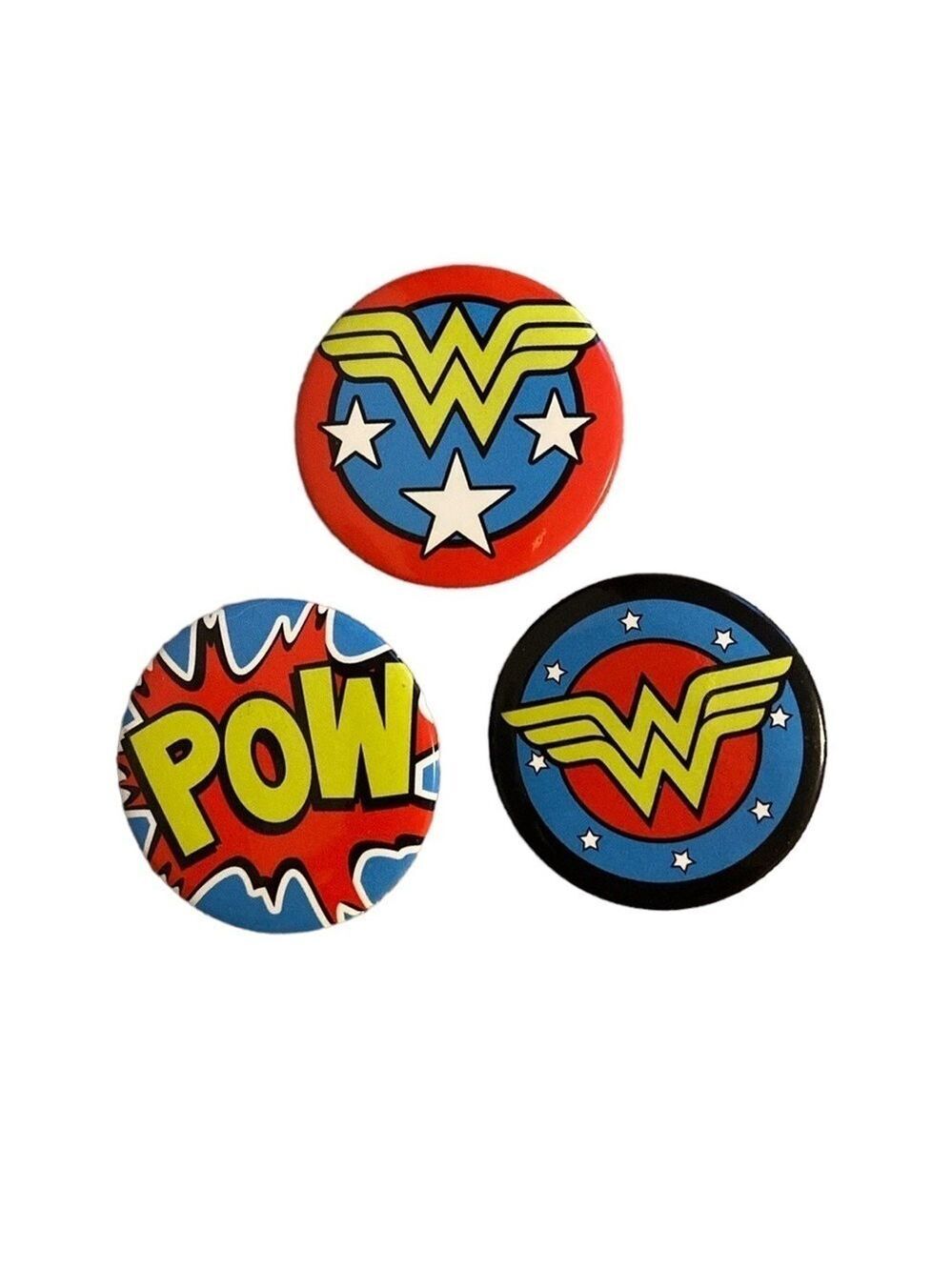 DC Comics Wonder Woman Logo Pin Set Red & Blue